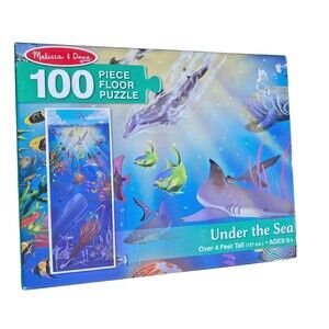 Melissa & Doug Under The Sea - 100 Piece Floor Kids Puzzle 50.5x18.5" Complete!